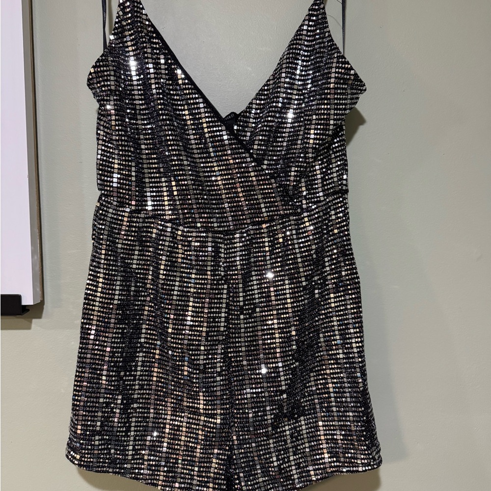 Forever 21 Black & Silver Sequin Dress